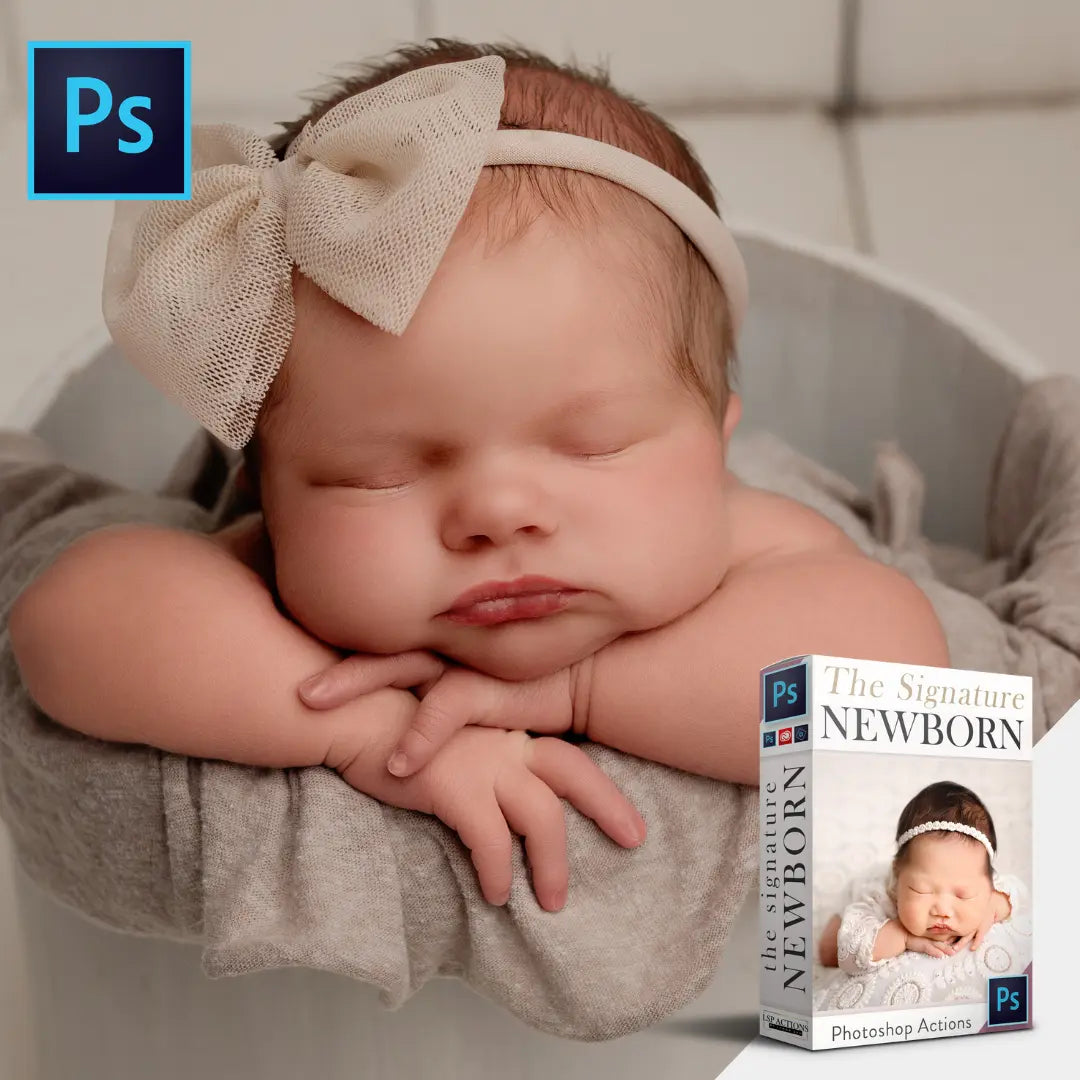 The Signature Newborn Photoshop Action Collection | Best Seller