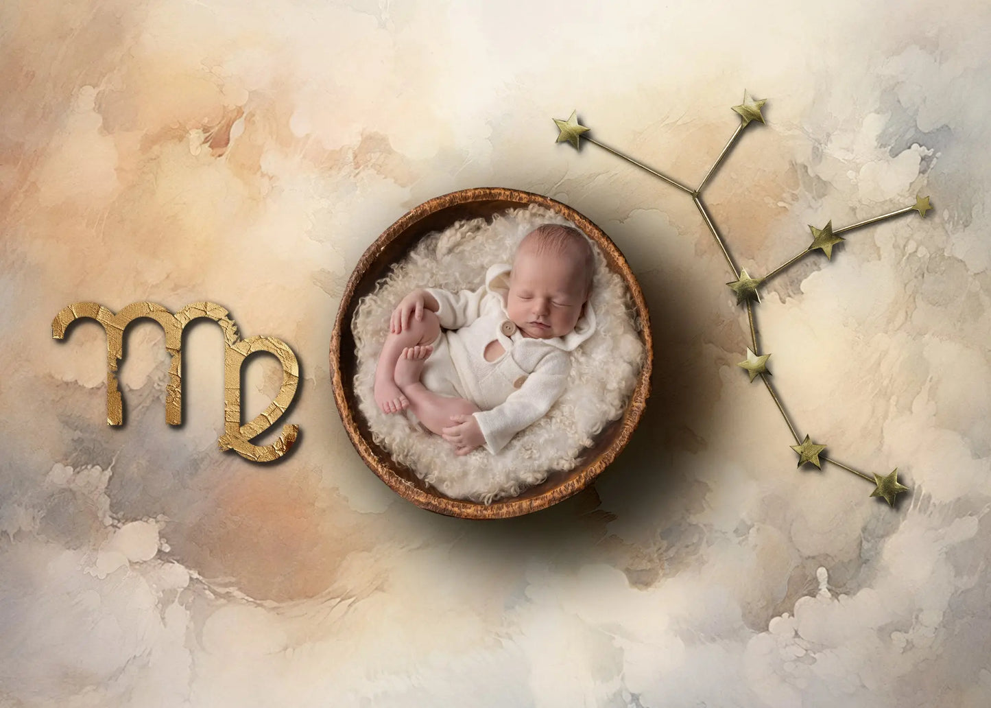 Zodiac Digital Background: Virgo (Aug 24th - Sep 22nd) Digital Background for Photoshop