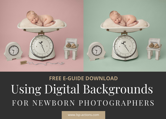 How to use digital backgrounds for newborn photographers