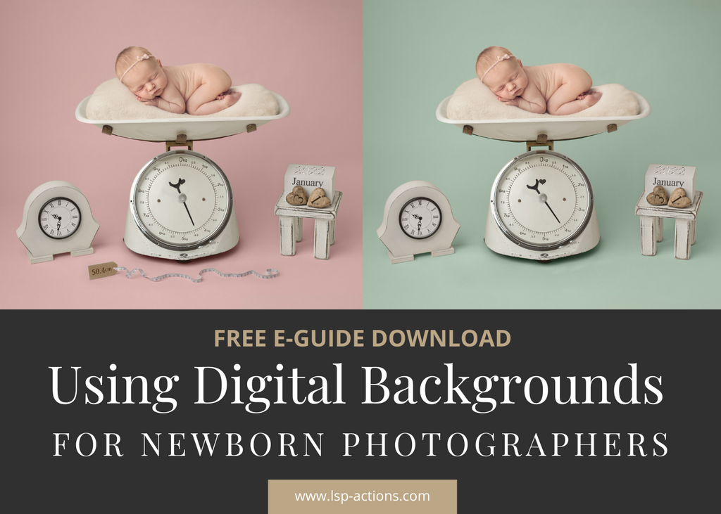 How to use digital backgrounds for newborn photographers