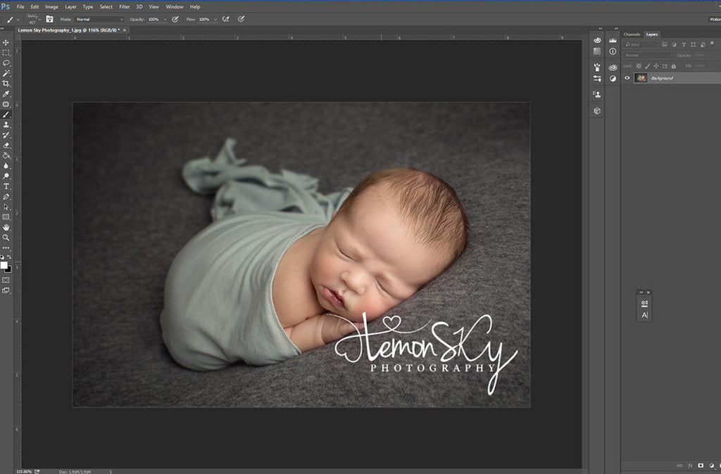 How to create a watermark brush in Photoshop