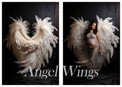 Angel Wings "Black Satin" Digital Background (LSP~AI Blend) LSP Actions by Lemon Sky