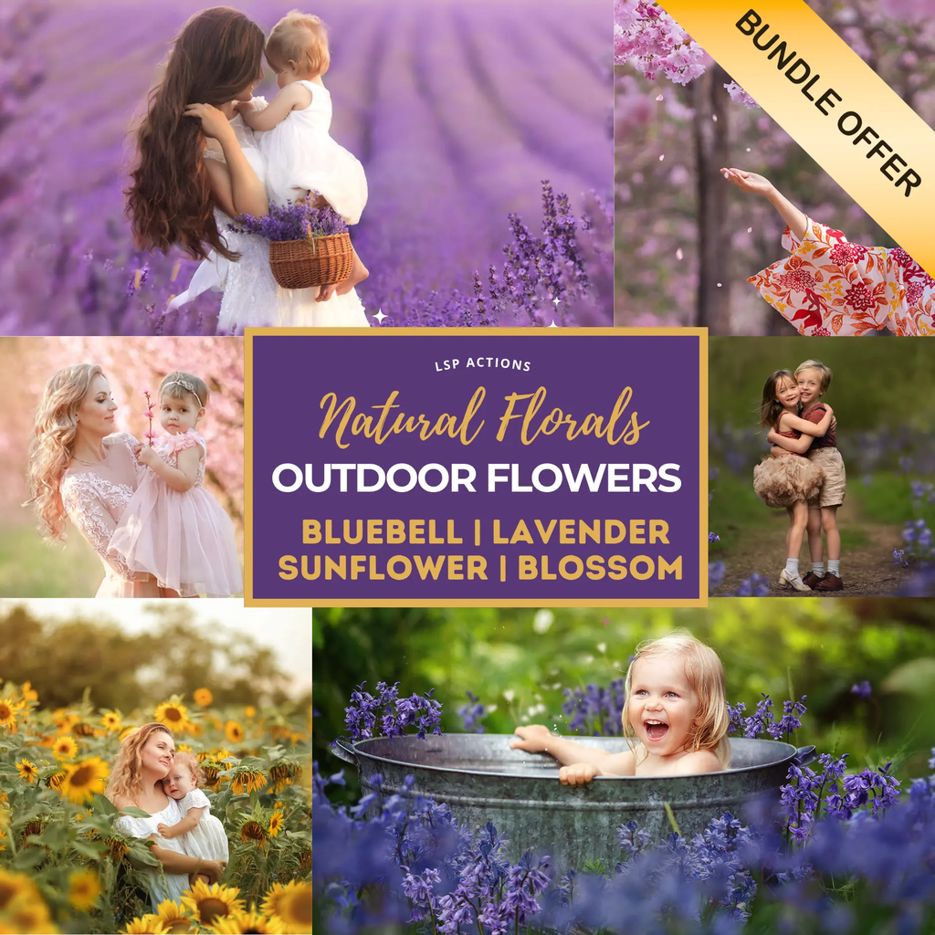 Bluebell, Blossom, Lavender & Sunflowers - Overlay Pack Flower Overlay Bundle
