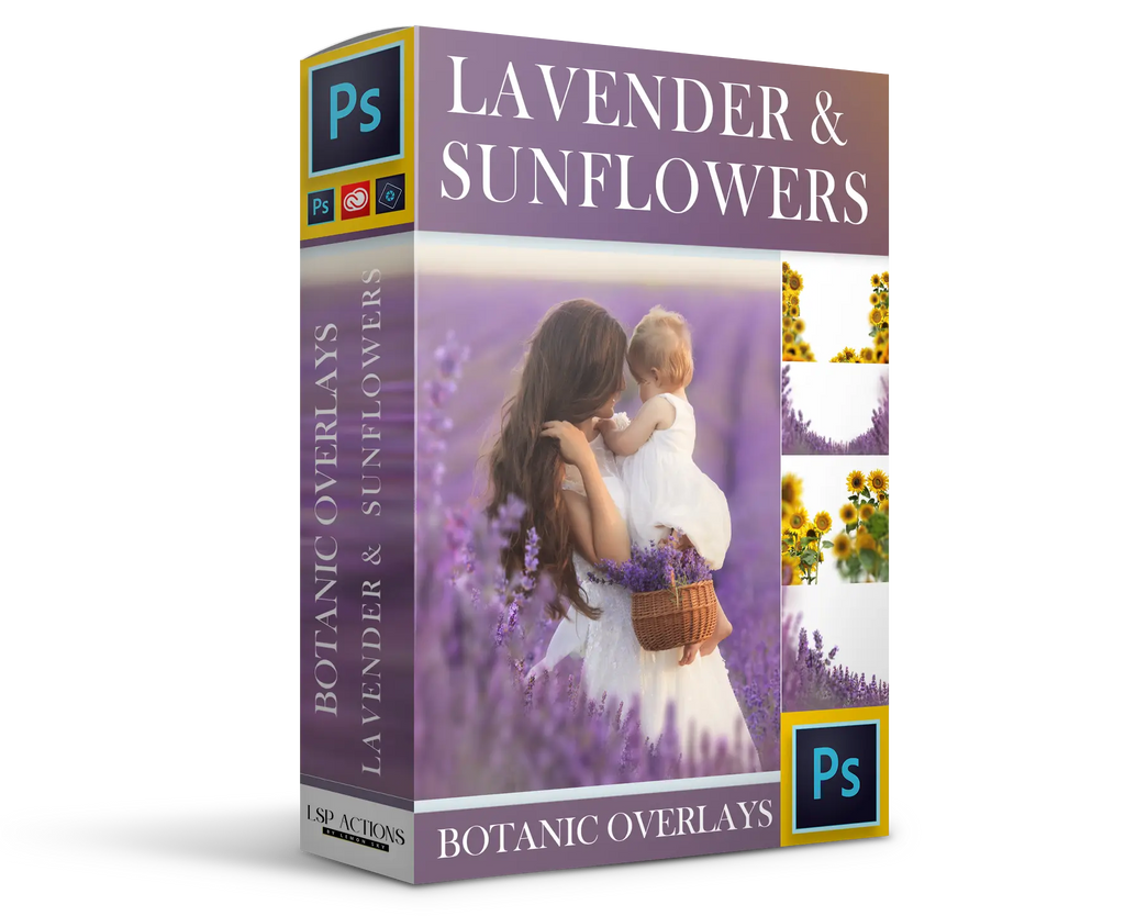 Botanical Overlays: Lavender and Sunflowers Overlays: Floral Framers and Botanical Branches