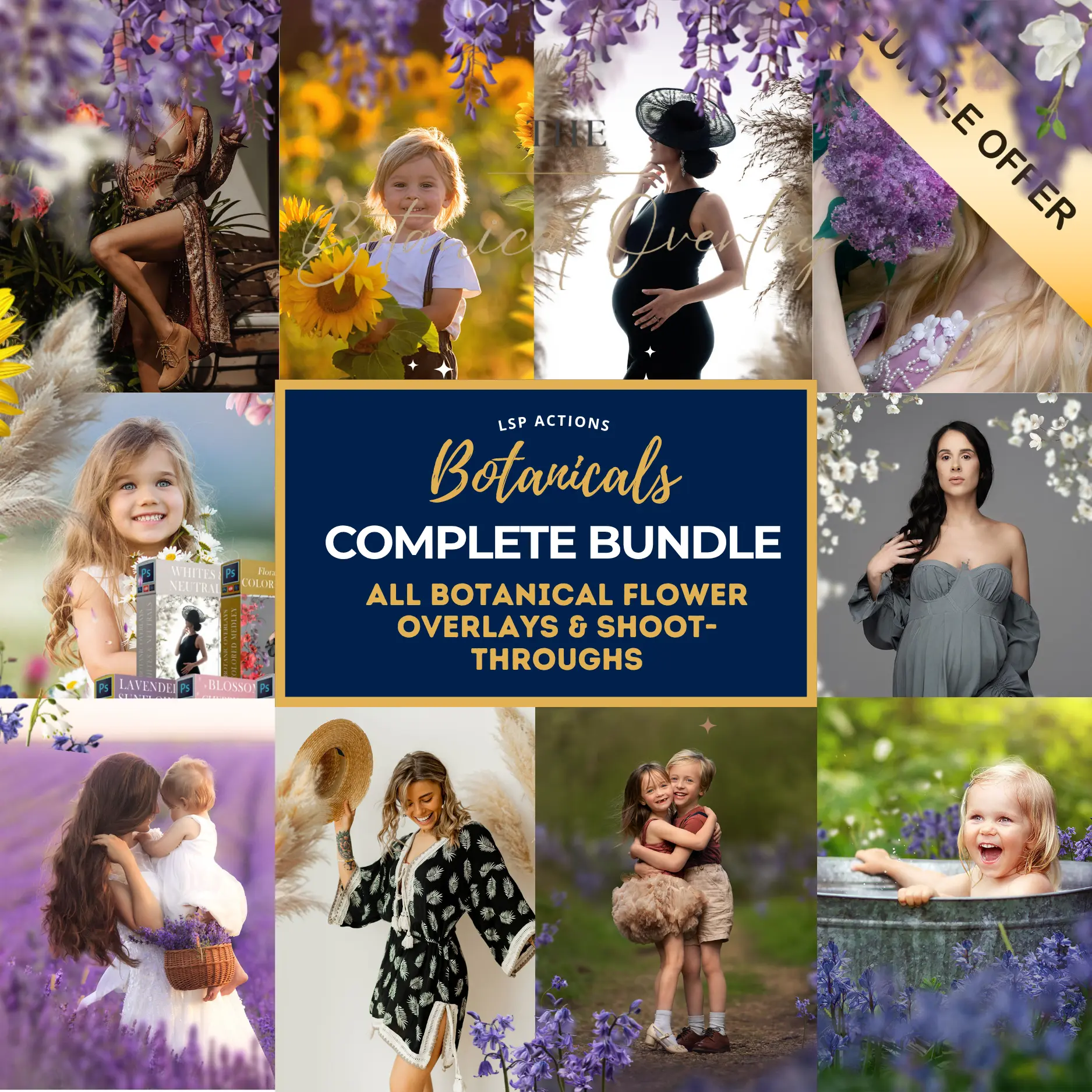 Botanical Overlays: The ENTIRE Bundle + Extras Flower Overlay Bundle