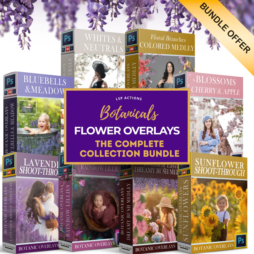 Botanical Overlays: The ENTIRE Bundle + Extras Flower Overlay Bundle