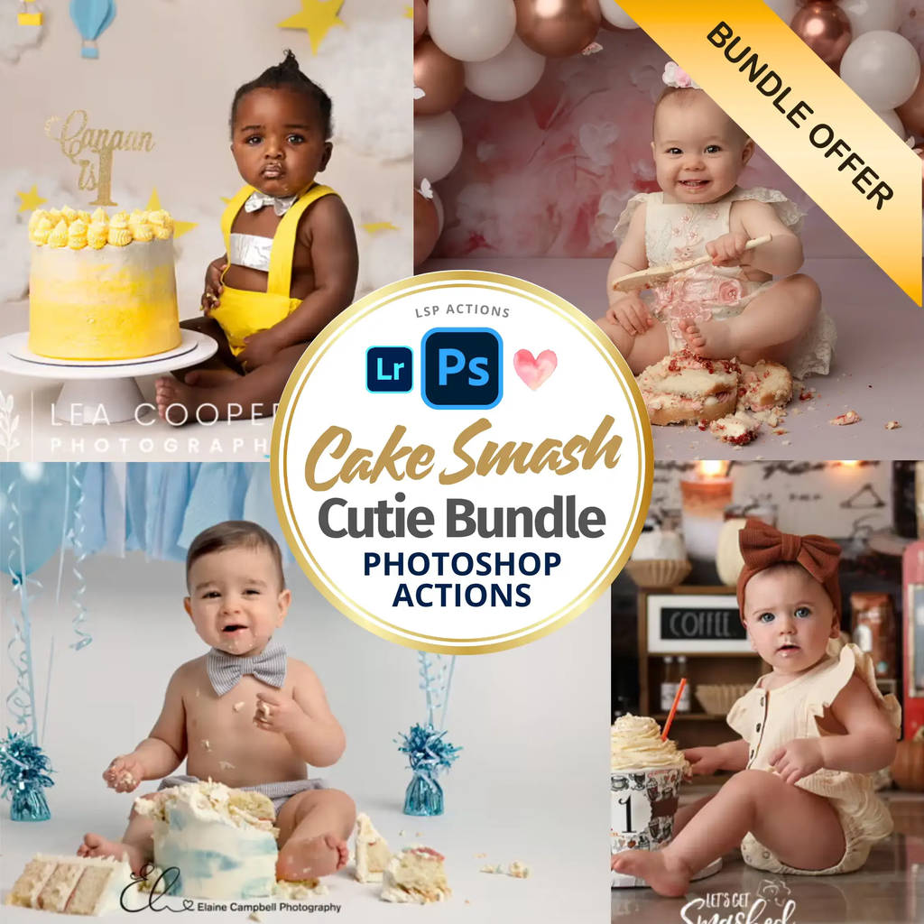 Cake Smash Cutie - Photoshop Actions + Presets Bundle [VIP] Photoshop Actions + Bonuses