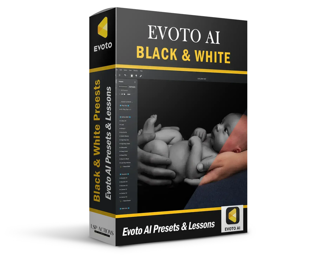 Evoto Black & White Mono Presets Collection Evoto AI Presets