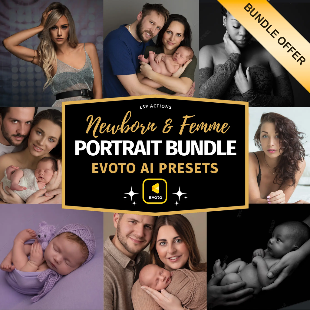 Evoto Newborn & Portrait Presets Total Bundle Evoto AI Presets