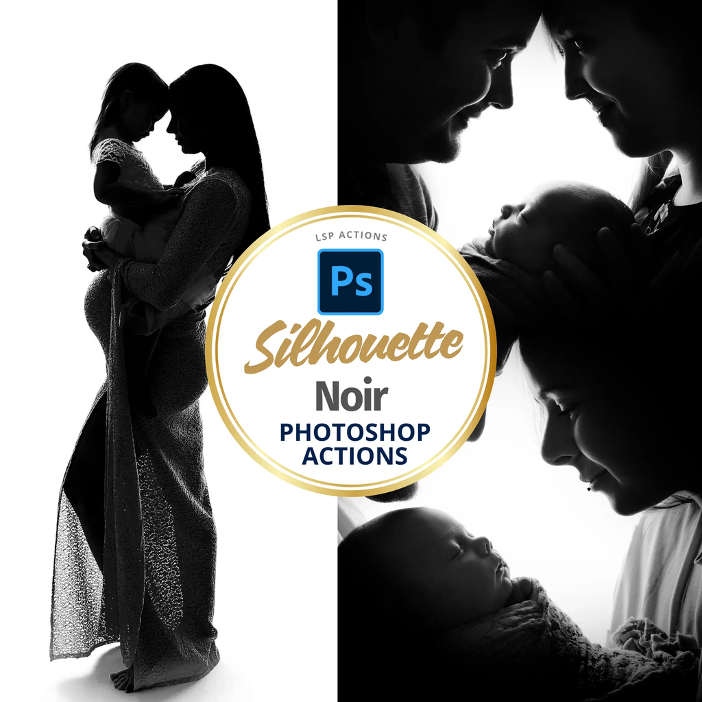 Silhouette Noir - Photoshop Action Mini Kit Photoshop Action Mini Kit