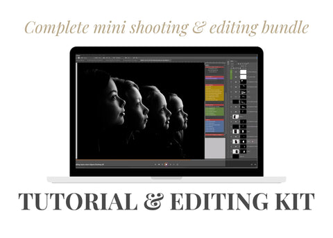 LSP - Timeless Generations Tutorial & Editing Kit 2 The Black White Side Portrait Tutorial Actions Editing Tutorials