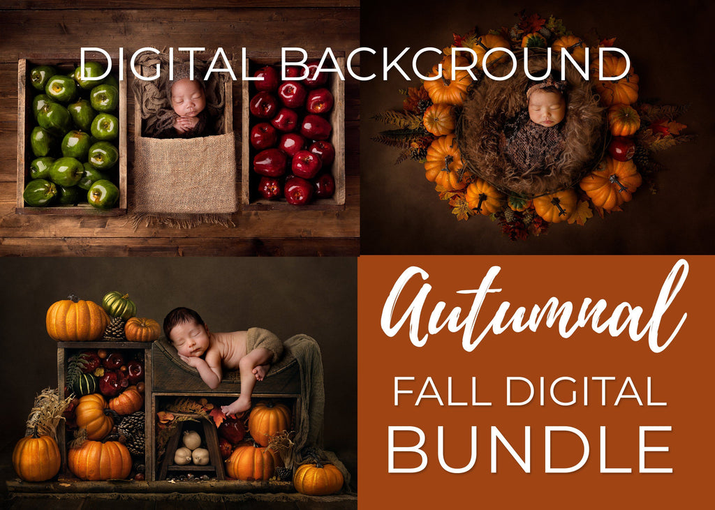 Fall Bundle | Digital Backgrounds | Fully Editable PSD Digital Background for Photoshop