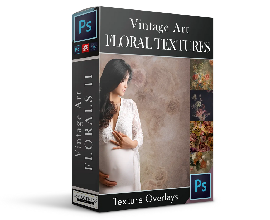 Floral Texture Overlays: Vintage Textures