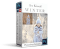 Ice Kissed Winter Action & Video Collection For Photoshop Photoshop Action Set + Moving Snow Video Overlays