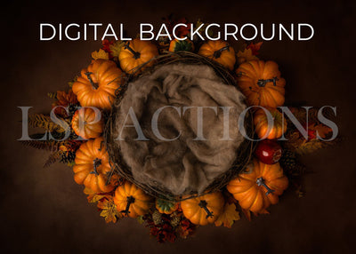 Pumpkin Patch | Digital Background | Fully Editable PSD Digital Background for Photoshop