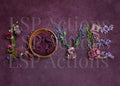 Purple Floral Love | Digital Background Digital Background for Photoshop