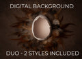 Tawny Speckle Eggshell Duo | 2 Egg Shell Digital Backgrounds Digital Background for Photoshop