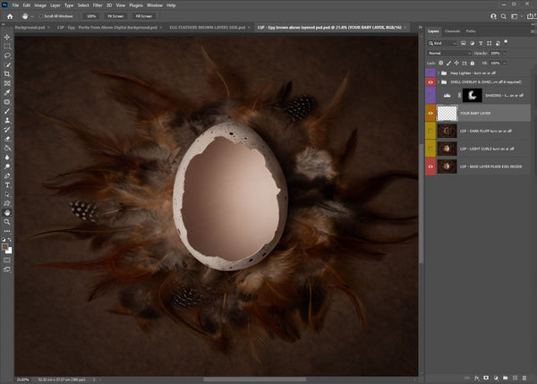 Tawny Eggshell Digital Background Duo